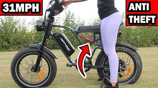 BEST CHEAP FAST EBike Moped 2024 HappyRun G60 Pro Electric Bike Review 31 MPH FULL SUSPENSION [upl. by Ekeiram]