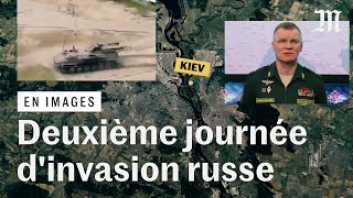 Guerre en Ukraine  le résumé du deuxième jour d’invasion russe [upl. by Cleave]