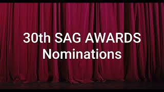 2024 SAG Awards Nominations Complete List [upl. by Henryson]