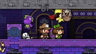 Spelunky 2  Three Player CoOp 🍆 run to 799 Solanum Celeritas [upl. by Ahtis47]