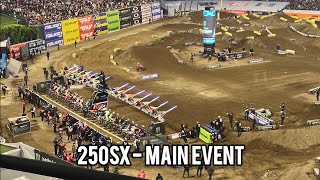 2024 Supercross  Round 1 Anaheim  250SX Main Event Gate Drop First and Final Laps supercross [upl. by Ernest]