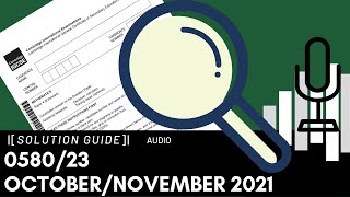 058023 OctoberNovember 2021 Marking Scheme MS Audio Voiceover [upl. by Eesac996]