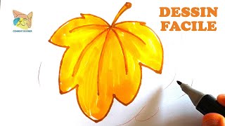 Comment dessiner une feuille darbre automne [upl. by Ilana]