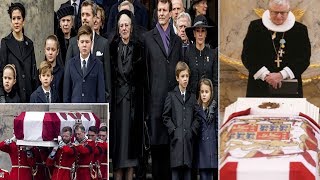 DANISH Royals family mourn at Prince Henrik Funeral in Copenhagen [upl. by Ojeillib]