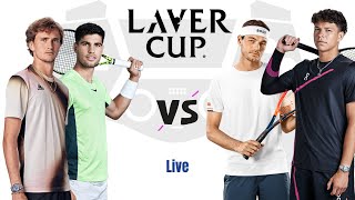 Carlos Alcaraz amp Alexander Zverev vs Taylor Fritz amp Ben Shelton  Laver Cup 2024 Live [upl. by Ttoille]