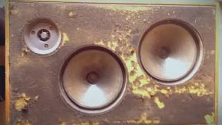 Rare 70s Hmv goodmans rock speakers [upl. by Neersin]