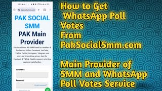 How to get WhatsApp poll votes  Main Provider of SMM  PakSocialSmmcom  Best SMM [upl. by Dimphia476]