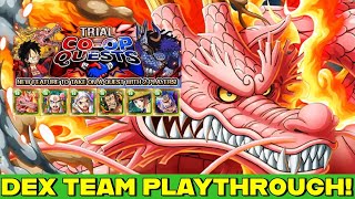 OPTC CoOp Trial  DEX Team Full Playthrough amp CoOp Worries One Piece Treasure Cruise [upl. by Macfadyn]