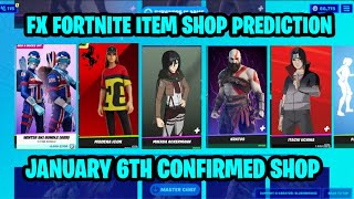 January 6th 2024 Fortnite Item Shop CONFIRMED  Fortnite Early Item Shop Prediction January 6th [upl. by Aenitsirhc]