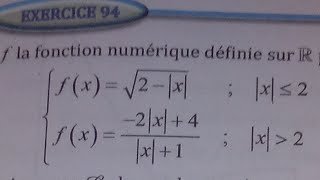 1 bac sm généralités sur les fonctions ex 94 page 69 livre Almoufid analyse [upl. by Essirehs575]