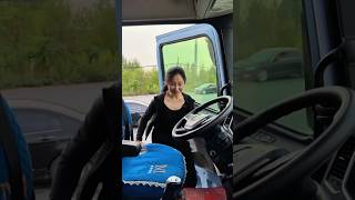 female truck driving shorts subscribe newsong djgan tractor trending jcb viralshort love [upl. by Gney]