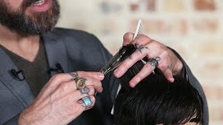 Cutting Hair With Thinning Shears [upl. by Lelia]