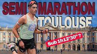 NOUVEAU RECORD AU SEMIMARATHON DE TOULOUSE  211km à plus de 17kmH [upl. by Nurat]