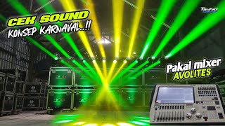 Cek Sound Riset Lighting konsep karnaval‼️ pakai mixer avolites tiger touch 2 sambil ngabuburit [upl. by Yaker427]