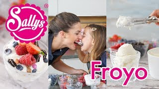 Frozen Yogurt  FroYo DIY  leichtes Joghurteis aus 4 Zutaten  wenig Zucker  Sallys Welt [upl. by Cadell38]