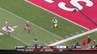 DiehardsportDenard Robinson TD against OSU [upl. by Gnilrac811]