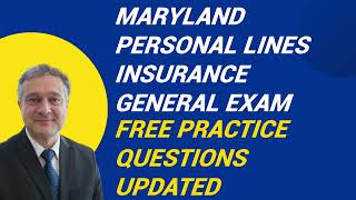 Maryland Personal Lines Insurance General Exam Free Questions [upl. by Dobson]