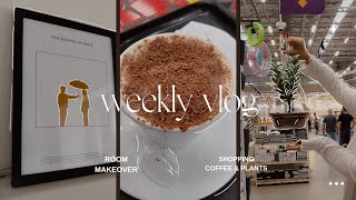 weekly vlog room makeover shopping coffees and plants [upl. by Twila]