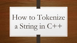 How to Tokenize a String in C [upl. by Nanci]