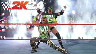 DGENERATION X Entrance with Theme GFX  WWE2K24 [upl. by Annaer]