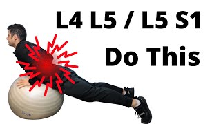 l4 l5  l5 S1 core exercises with Gymball [upl. by Anael]