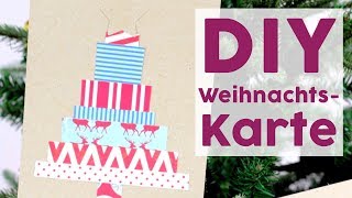 DIY Weihnachtskarten Schnell amp einfach selber basteln [upl. by Nosak]