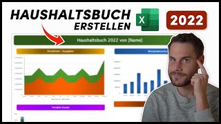 Excel Haushaltsbuch erstellen inkl Dashboard 📊 Anleitung amp Vorlage [upl. by Drawd277]