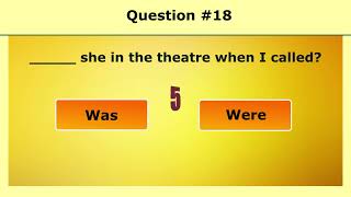 Score 20 of 20  Was Were  English Grammar Test english learnenglish [upl. by Annonyw]