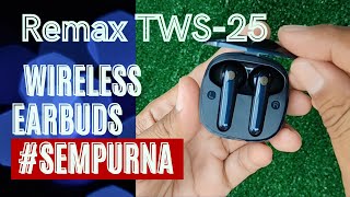 REMAX TWS25 Wireless earphone bluetooth V50 unboxing and review [upl. by Anytsyrk]