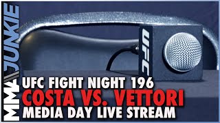 UFC Fight Night 196 Costa vs Vettori media day live stream [upl. by Hsepid404]