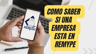 COMO SABER SI UNA EMPRESA A AFILIADA AL REMYPE [upl. by Hymie]