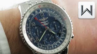 Breitling Navitimer 01 Chronograph Blue Dial AB0121C4C920 Luxury Watch Review [upl. by Rattan]