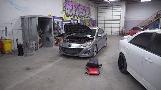 mazdaspeed 3 oil catch can install  VVT  speed 6 pulls [upl. by Yesac364]