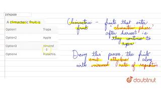 A climacteric fruit is [upl. by Toni]