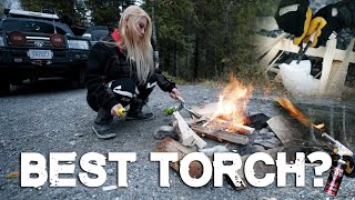 How To Start A Campfire Compact Fire Torch Comparison [upl. by Eekorehc]