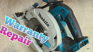 Warranty repair of a Makita DHS680 Brushless saw You can hear the moment to controler blows [upl. by Roley455]