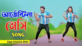 আর্জেন্টিনার মেসি  Argentina Messi Song  Copa America New Song 2024  Niloy Khan Sagor  New Dance [upl. by Airolg]