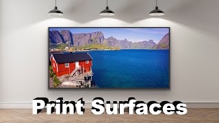 Photography print surface options compared metal  aluminum vs paper amp canvas [upl. by Nilyarg641]