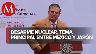 Ebrard habló con canciller de Japón sobre tráfico de armas y misiles norcoreanos [upl. by Demetri919]