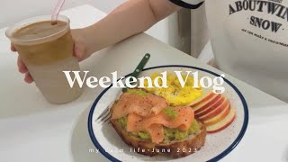 Weekend Vlog｜一日兩餐、燻鮭魚酪梨三明治🥑、逛超市、自煮健康料理 [upl. by Bolitho]