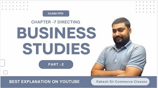 CLASS 12th BUSINESS STUDIES chap7 DIRECTING PART 02 Rakeshsircommerceclasses [upl. by Sower]