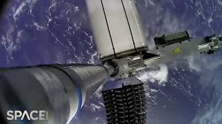 See SpaceX deploy V2 mini satellites for 1st time in amazing view from space [upl. by Petes]