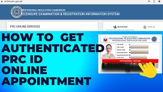 HOW TO GET AUTHENTICATED PRC ID  ONLINE APPOINTMENT  TEACHERS [upl. by Nipha38]