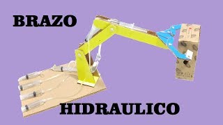 Construccion de Brazo Hidraulico de Carton con Jeringas [upl. by Syman]