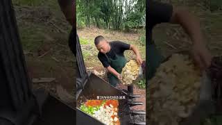 Unique Cooking Food Made in an Excavator Bucket Asian food cooking hack extraordinary dishes [upl. by Alieka]