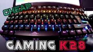 Gigaware K28 AESOPCOM 87Keys Cheap Mechanical Keyboard [upl. by Olivero]