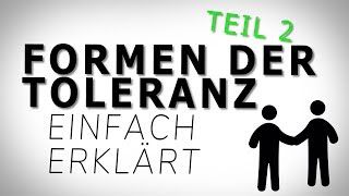 WELCHE FORMEN VON TOLERANZ GIBT ES Einfach erklärt AMODO Philosophie begreifen [upl. by Guzel711]