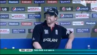 Eoin Morgan Unbelievable shot off Ravi Rampaul [upl. by Knowland]