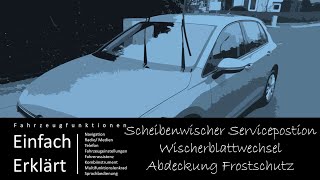 HowToGolf8Scheibenwischer in Serviceposition Scheibenwischer wechseln  Scheibenabdeckung Winter [upl. by Ennoval]