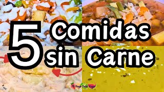 ✅5 COMIDAS SIN CARNE mihogardulcehogar recetasfacilesyrapidas comidasrapidasyfacilesdehacer [upl. by Durand752]